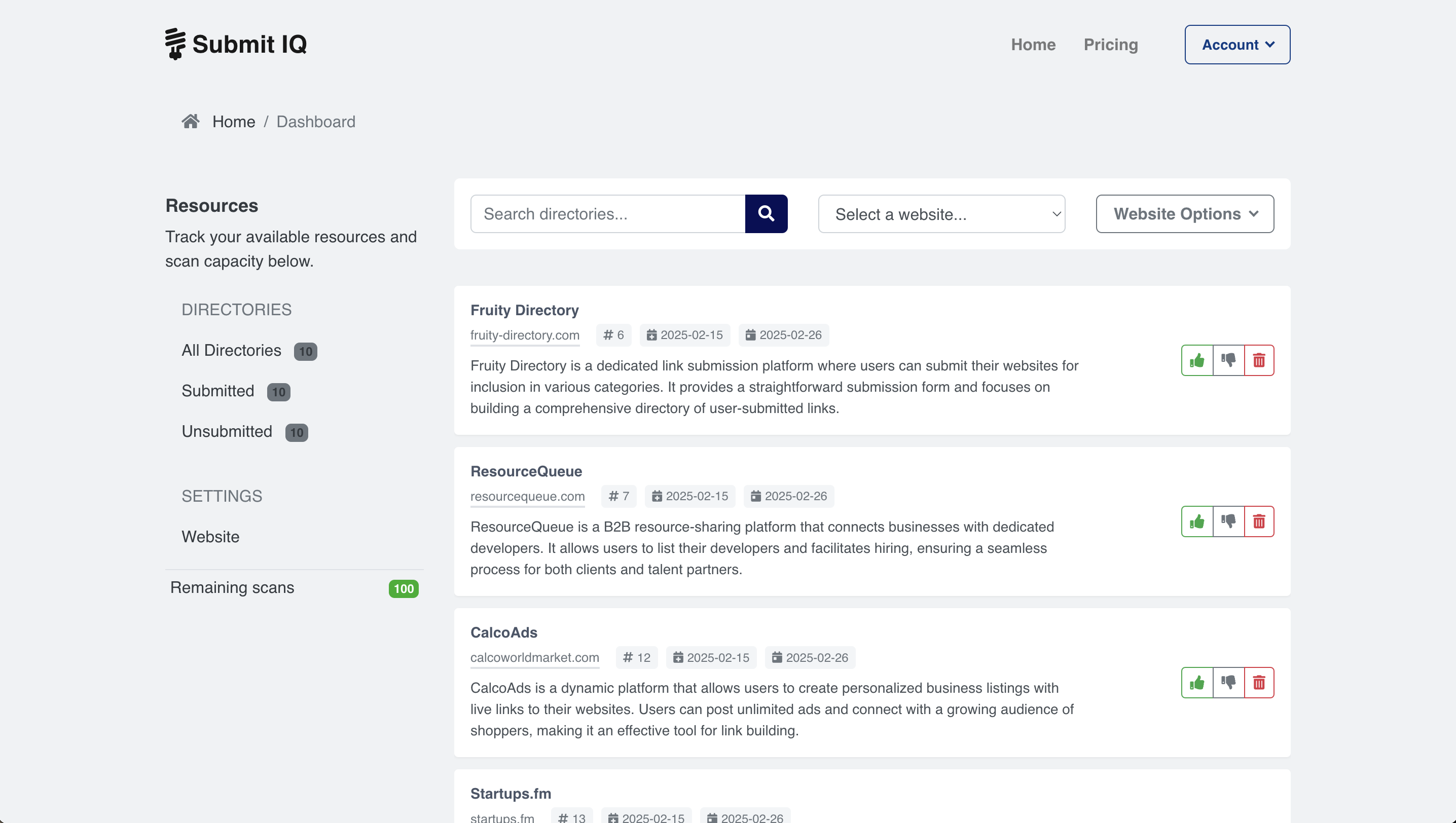 SubmitIQ Dashboard View 1